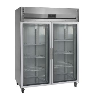 Armoire positive GN2/1 2 portes vitrées 1325 L