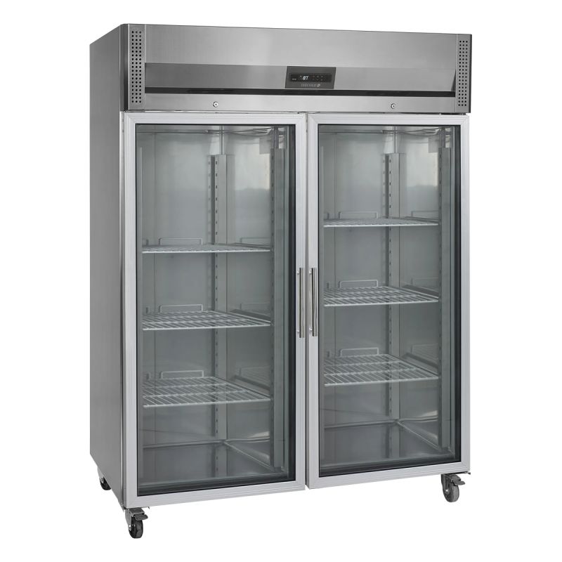 Armoire positive GN2/1 2 portes vitrées 1325 L