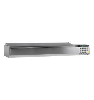 Vitrine réfrigérée GN1/3 avec couvercle en inox78 L