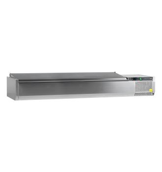 Vitrine réfrigérée GN1/3 avec couvercle en inox69 L