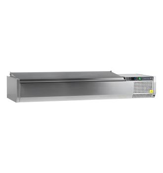Vitrine réfrigérée GN1/3 avec couvercle en inox59 L