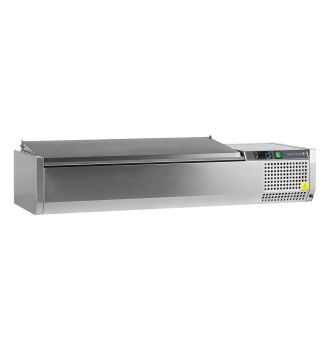 Vitrine réfrigérée GN1/3 avec couvercle en inox40 L