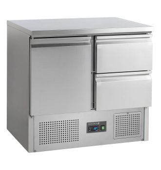Saladette positive GN1/1 2 tiroirs 230 L
