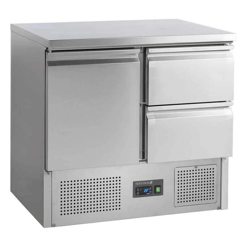 Saladette positive GN1/1 2 tiroirs 230 L