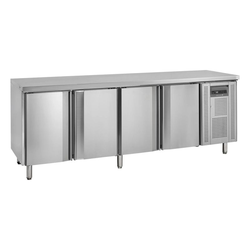 Table réfrigérée négative 4 portes pleines 460 L