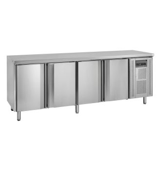 Table réfrigérée négative GN1/1 4 portes pleines 533 L