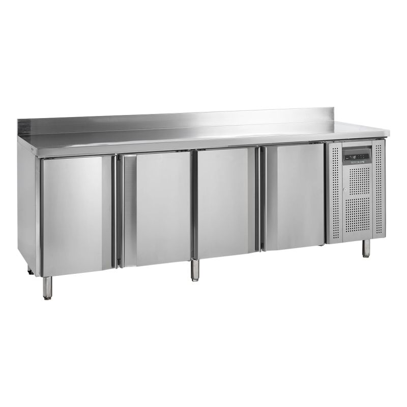 Table réfrigérée négative GN1/1 4 portes pleines 533 L avec table amovible