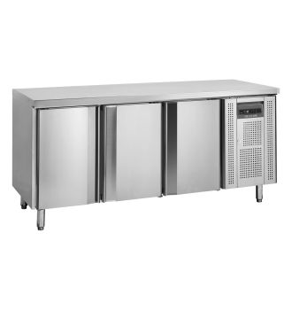 Table réfrigérée négative GN1/1 3 portes pleines 402 L