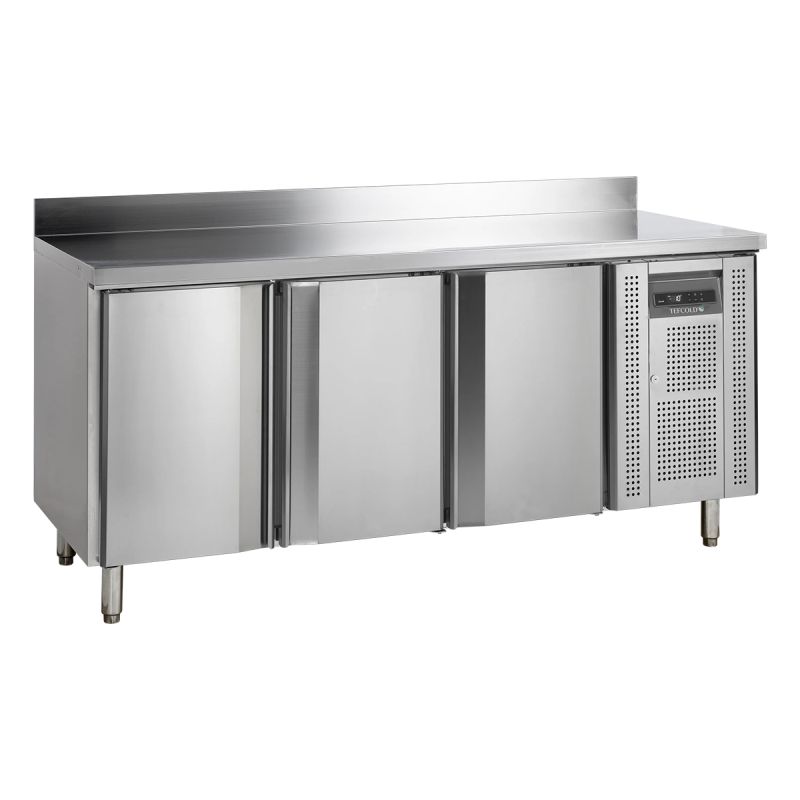 Table réfrigérée négative GN1/1 3 portes pleines 402 L avec table amovible