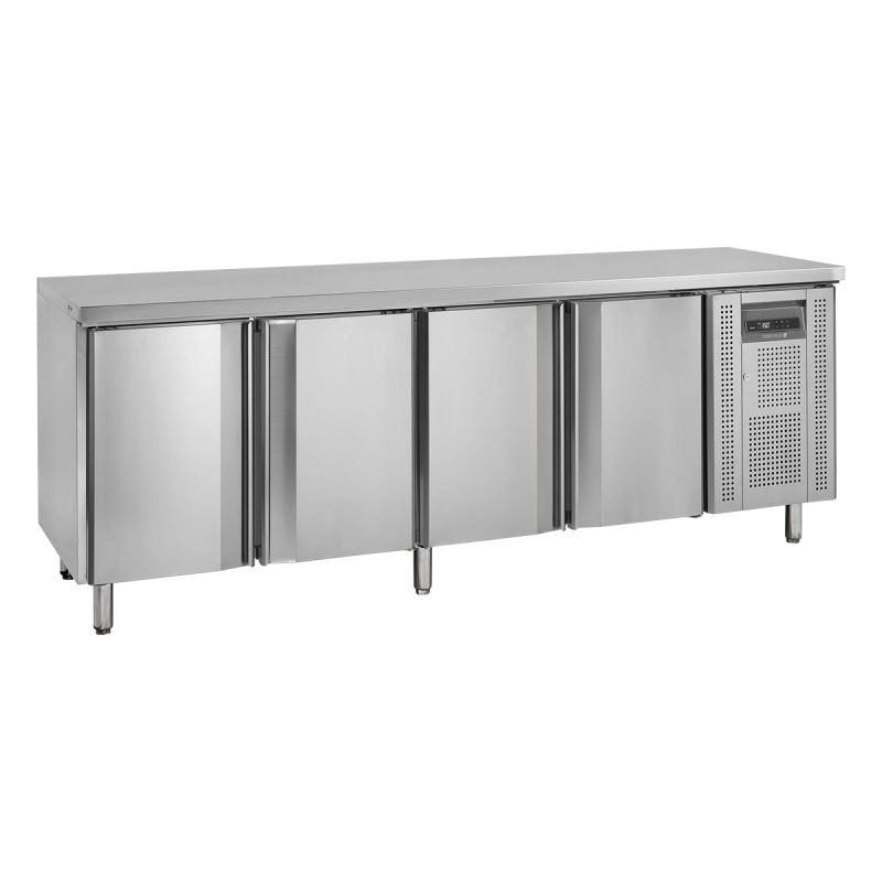 Table réfrigérée positive 4 portes pleines 460 L