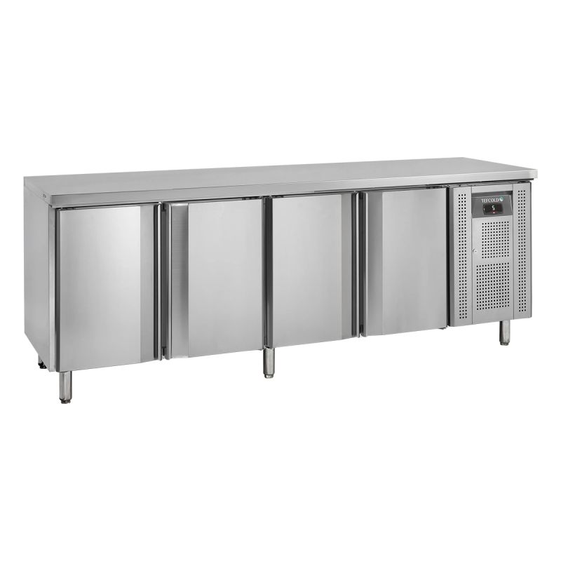 Table réfrigérée positive GN1/1 4 portes pleines 393 L