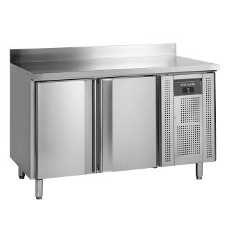 Table réfrigérée positive GN1/1 2 portes pleines 190 L avec dosseret