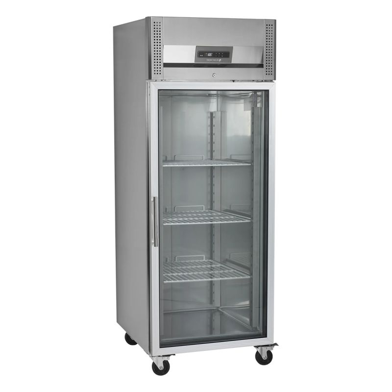 Armoire positive GN2/1 1 porte vitrée 484 L