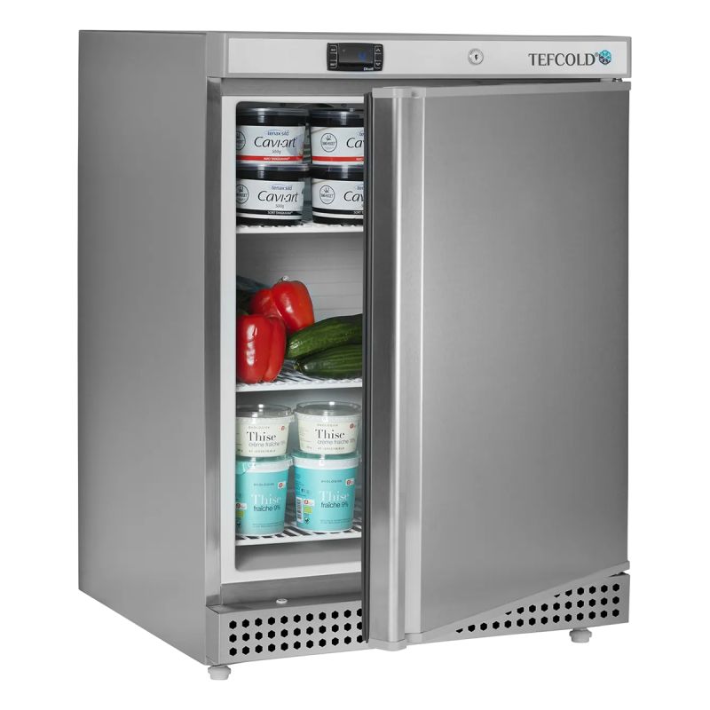 Mini armoire positive inox 1 porte pleine eco 119 L