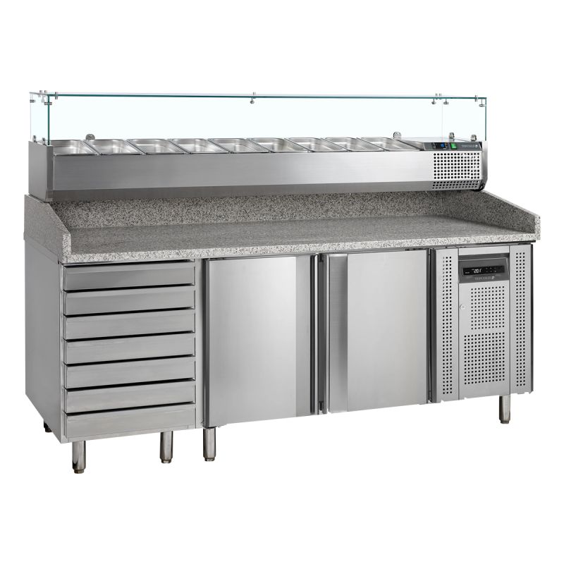 Table à pizza 2 portes 370 L