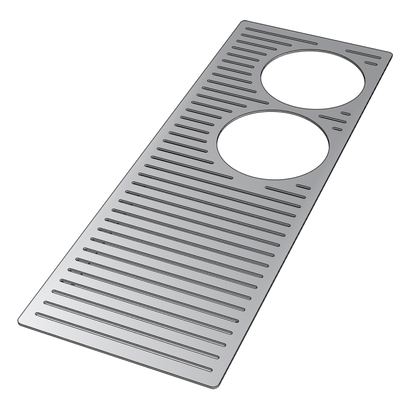 Sink basin rinse shaker shared left