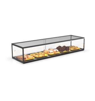 Vitrine d'exposition neutre LARGE 1 niveau avec LED