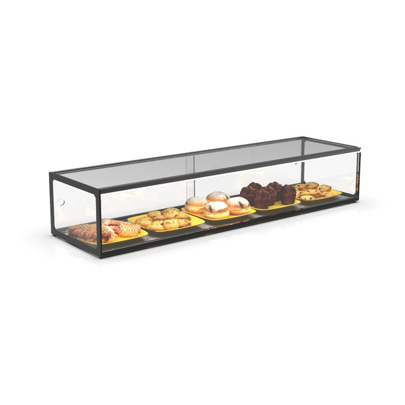 Vitrine d'exposition neutre LARGE 1 niveau avec LED