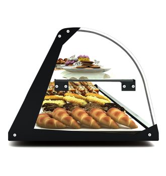 Vitrine d'exposition neutre avec LED 2 niveaux L1190
