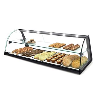 Vitrine d'exposition neutre avec LED 2 niveaux L840