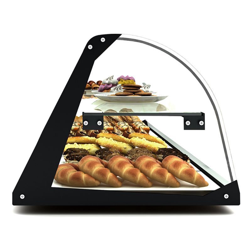 Vitrine d'exposition neutre avec LED 2 niveaux L840
