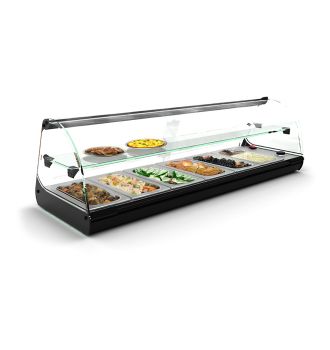 Vitrine chaude de buffet 6 GN1/3