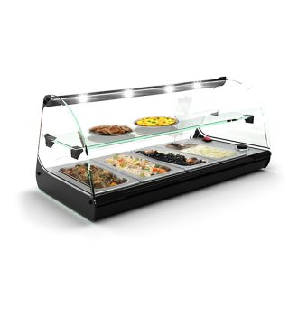 Vitrine bain marie 4 GN1/3 LED