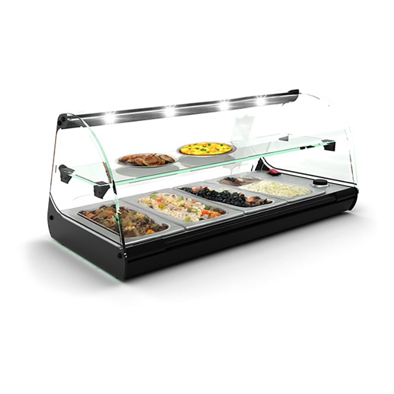 Vitrine bain marie 4 GN1/3 LED