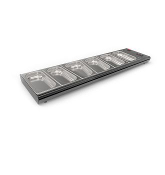Base chauffante bain marie 6 GN1/3