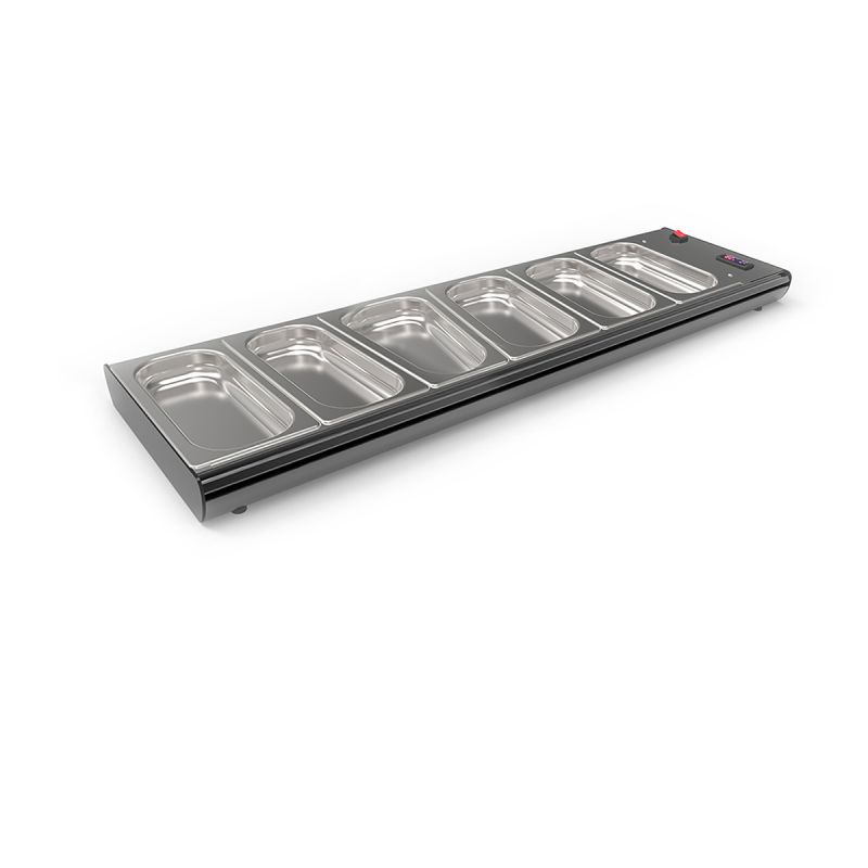 Base chauffante bain marie 6 GN1/3