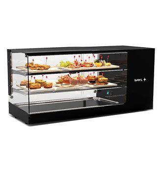 Vitrine réfrigérée compact cuve plate 2 étagères L970