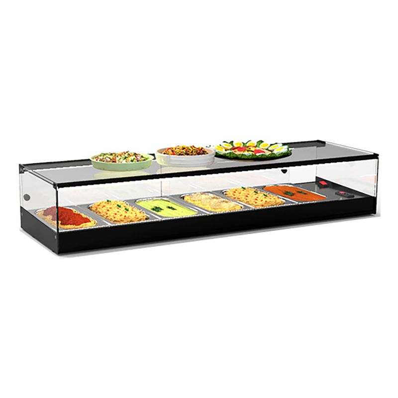 Vitrine chauffante bain marie sans étagères L1190