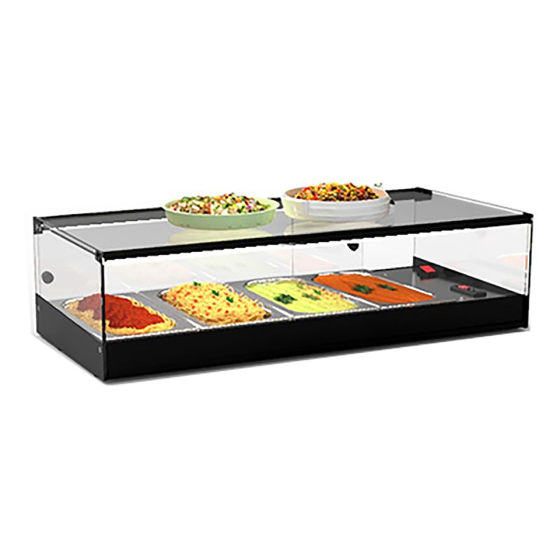 Vitrine chauffante bain marie sans étagères L840