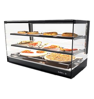 Vitrine chauffante à chaleur sèche 2 étagères L840
