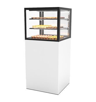 Vitrine réfrigérée ventilé 2 étagères service arrière H1400