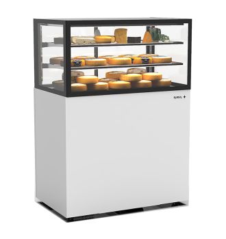 Vitrine réfrigérée ventilé 2 étagères service arrière H1400