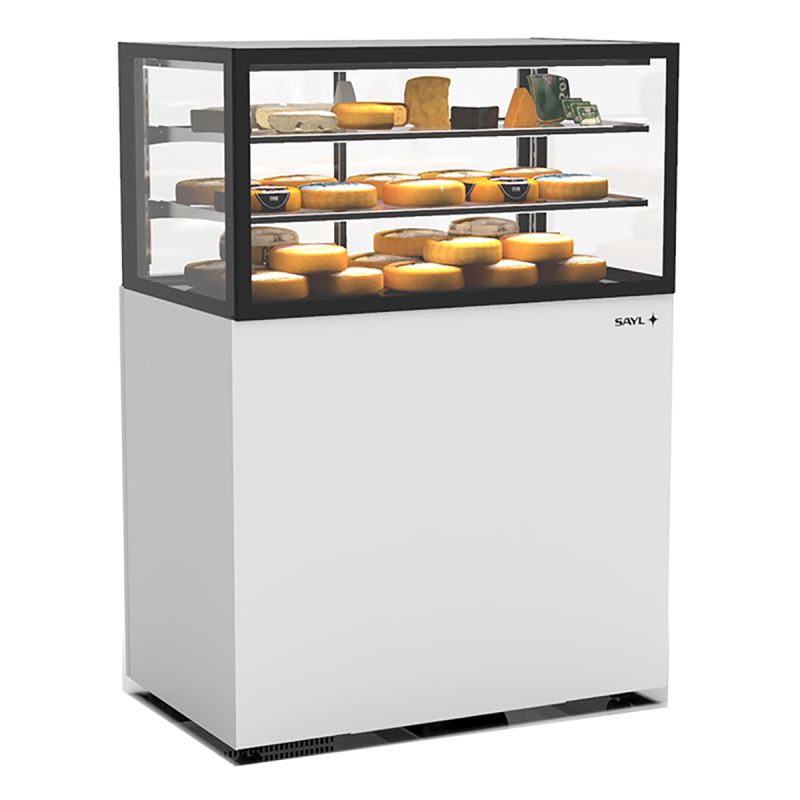 Vitrine réfrigérée ventilé 2 étagères service arrière H1400