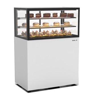 Vitrine réfrigérée 2 étagères service arrière L1000