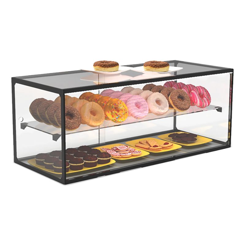 Vitrine d'exposition neutre MEDIUM 3 niveaux avec LED