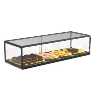 Vitrine d'exposition neutre MEDIUM 1 niveau avec LED