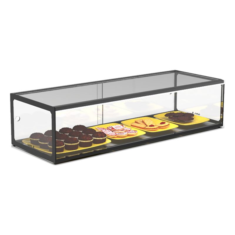 Vitrine d'exposition neutre MEDIUM 1 niveau avec LED