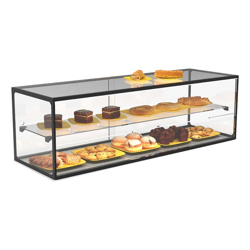 Vitrine d'exposition neutre LARGE 3 niveaux avec LED