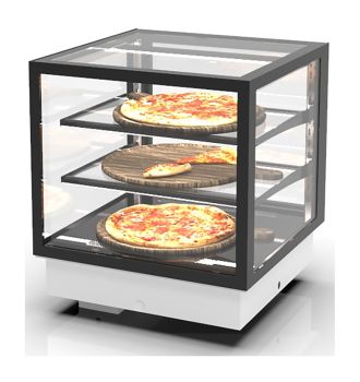 Vitrine chauffante encastrable 2 étagères