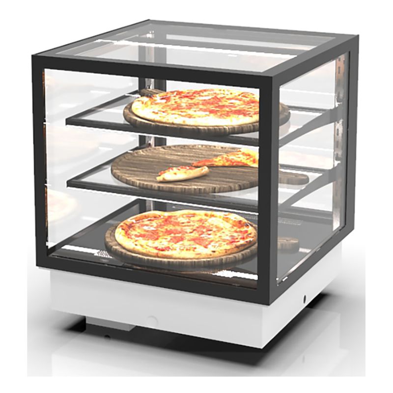 Vitrine chauffante encastrable 2 étagères