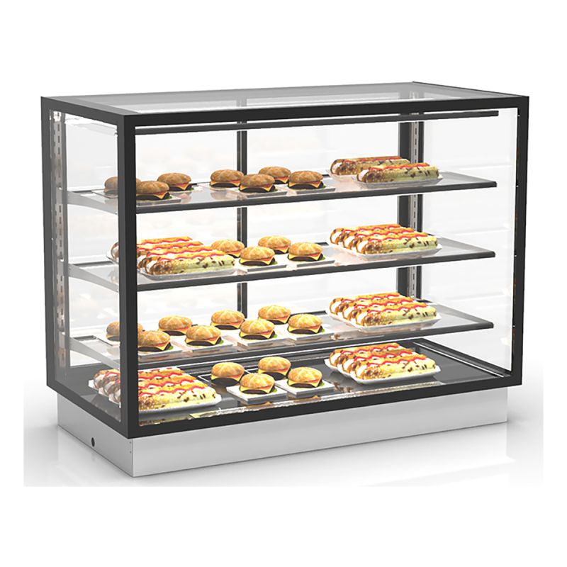 Vitrine chauffante drop in 3 étagères L1200