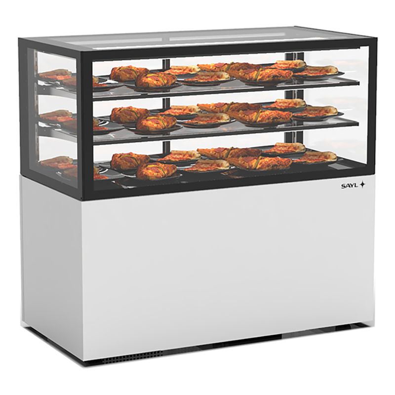 Vitrine chauffante compacte 2 étagères L1200
