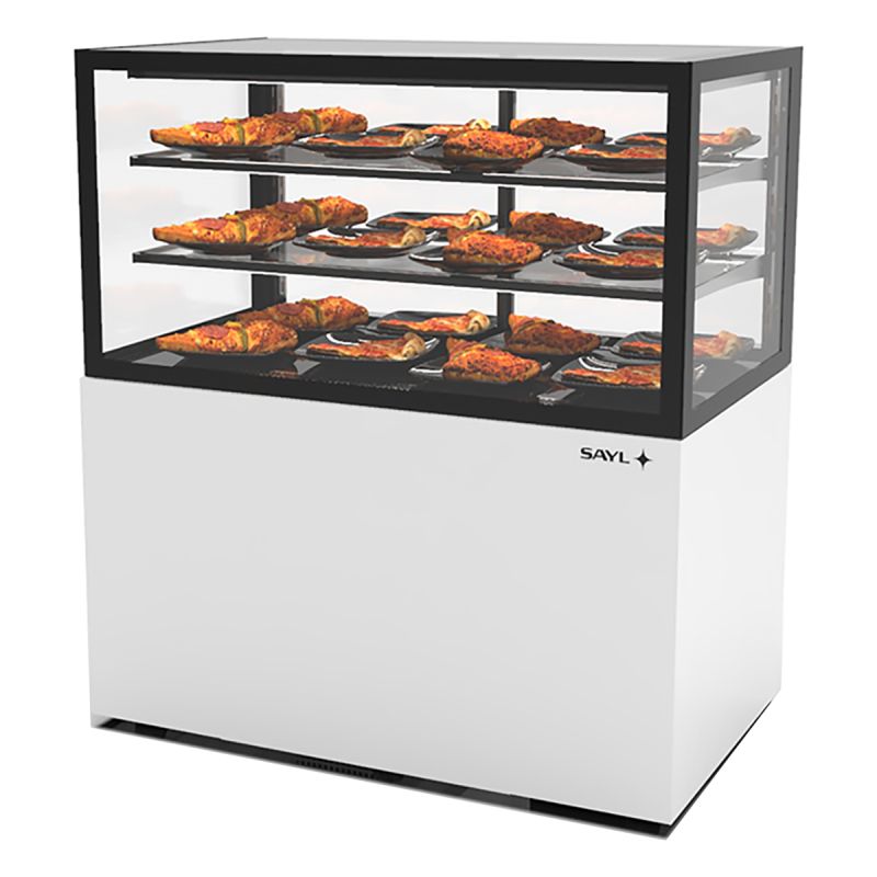 Vitrine chauffante compacte 2 étagères L1000