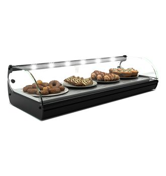 Vitrine chauffante à chaleur sèche LED