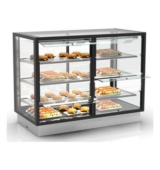 Vitrine chauffante à chaleur sèche 3 étagères