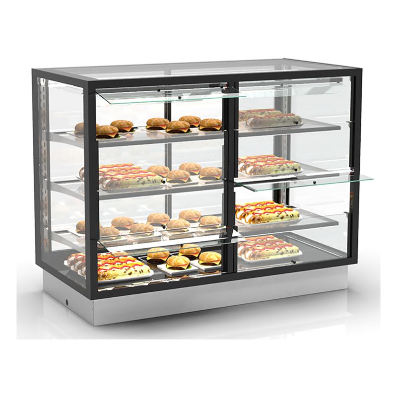 Vitrine chauffante à chaleur sèche 3 étagères